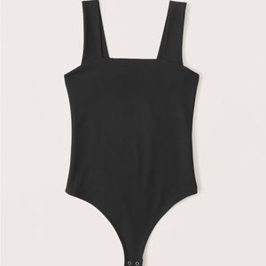 A&F Double Layer Seamless Fabric Bodysuit NWOT - Black - XXS